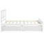 Lit plateforme simple avec deux tiroirs, blanc - bois massif pour une chambre à coucher paisible