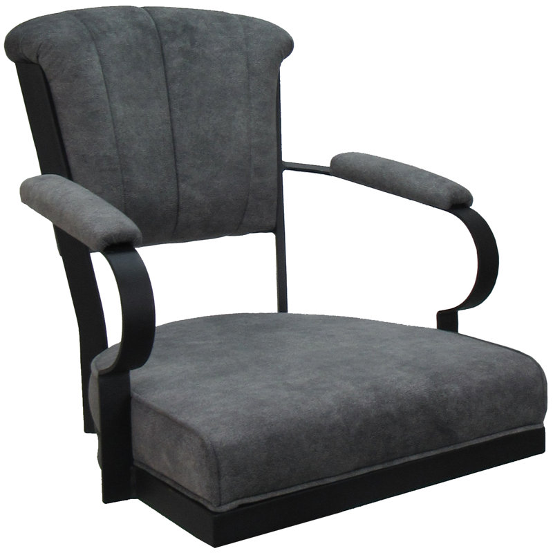 Tissu gris anthracite sur fond noir Northwest Elk - siège de 24 po, Gray/Black
