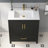 Korde Freestanding Single Bathroom Vanity With Solid Surface Composite Top-58287914-58293945