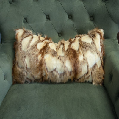 Thomas Collection® Caramel High-Low Fox Luxury Faux Fur Throw Pillow Assorted Sizes