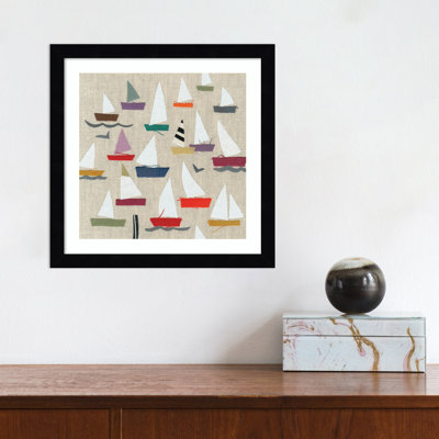 «Montier Plain Sail» encadré sur papier par Jenny Frean, reproduction