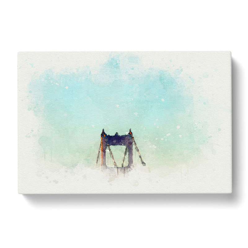Golden Gate Bridge Tip in Abstract - Wrapped Canvas, 40cm H x 60cm W x 3cm D