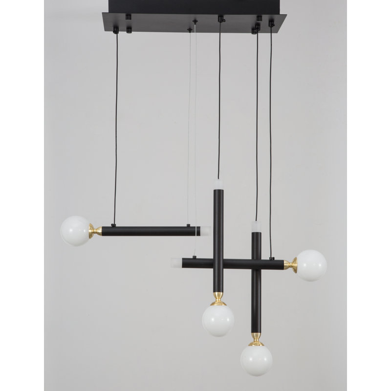 4 - Light Black LED Cluster Pendant