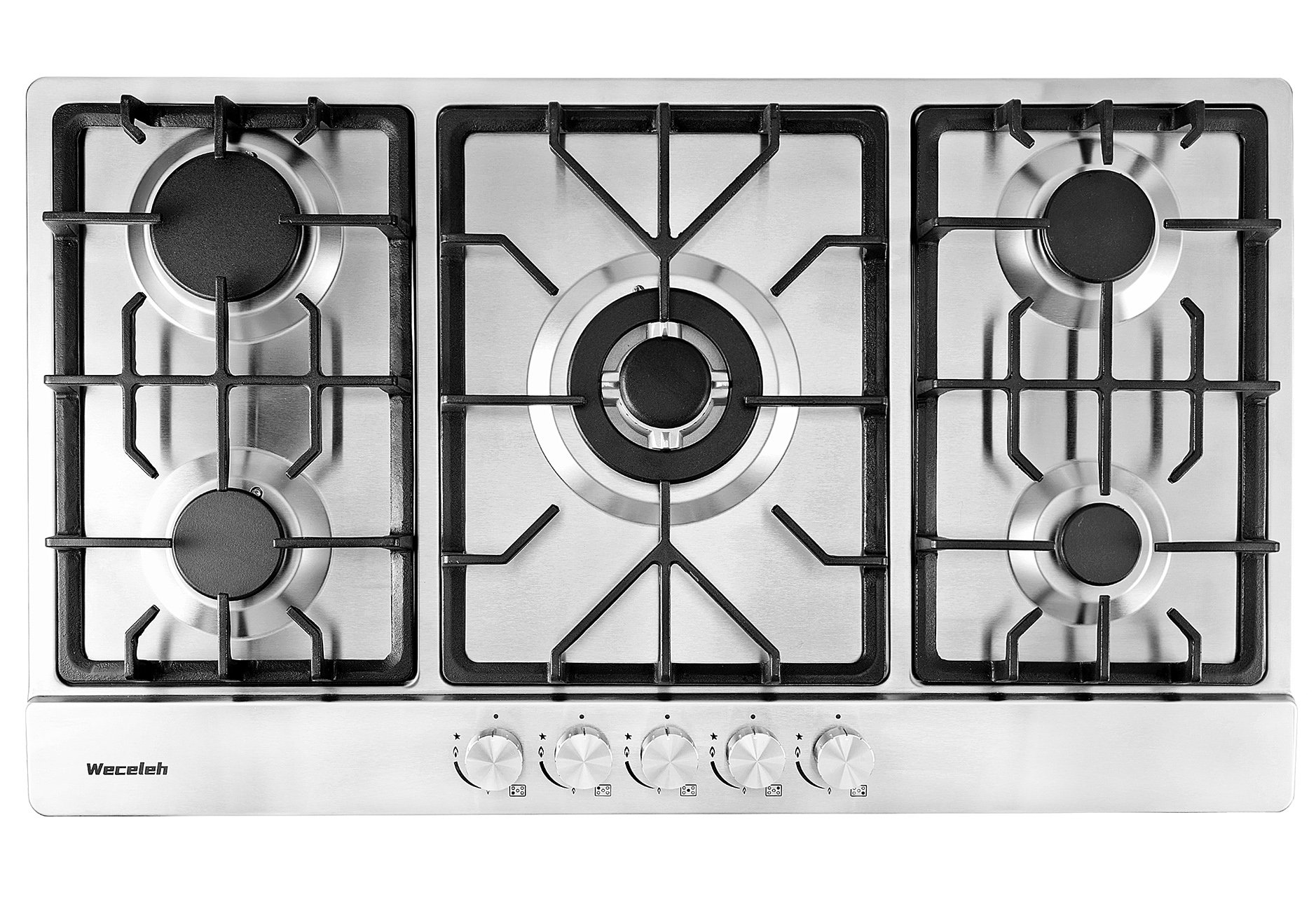 3 Burners Gas Stove Gas Cooktop, Stainless Steel Built-In Gas Hob Cooktops,  Gas Countertop For Home Kitchen Apartments, Thermocouple Protection, Easy