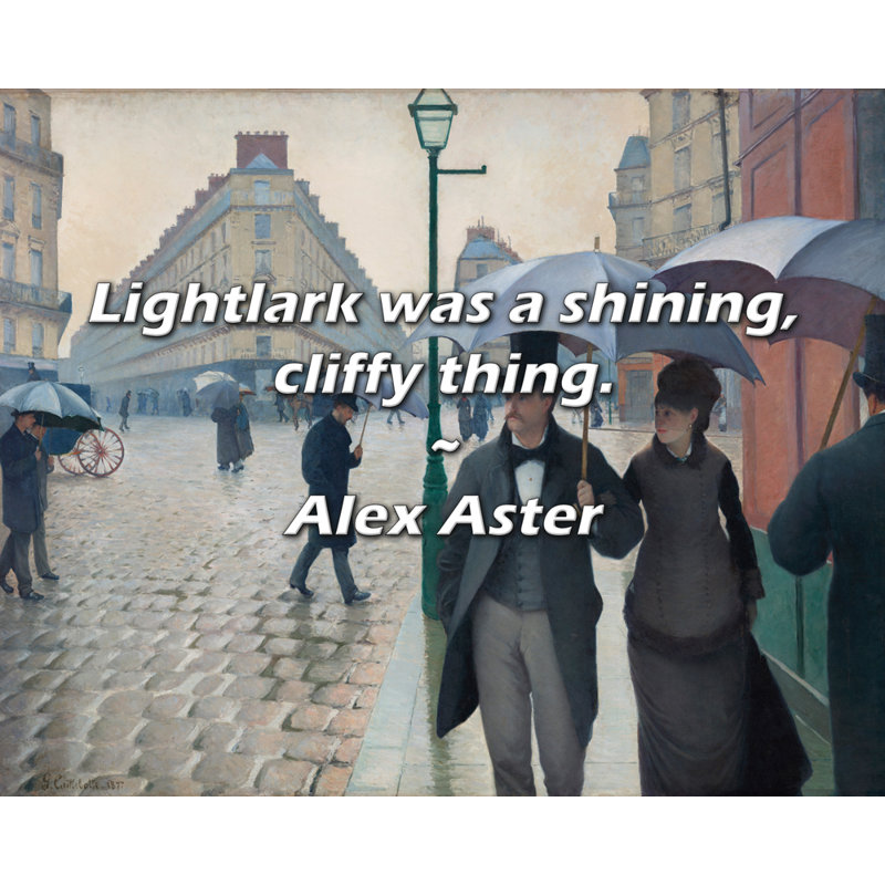 Citation artistique : « Lightlark était une chose brillante et escarpée. » Par Alex Aster – Toile tendue sur châssis