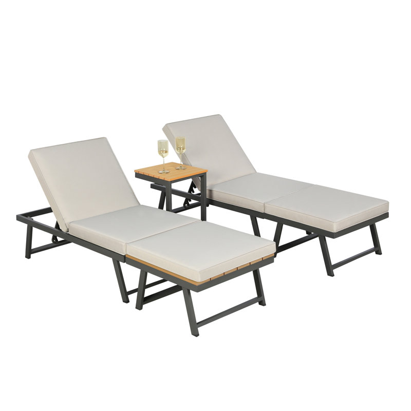 Monaco - Convertible into 2 Sun Loungers - Modular Corner Garden Sofa Set, Brown/Black, Grey