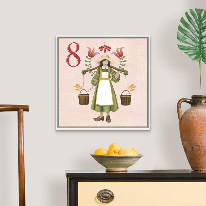 Reproduction d’art sur toile, « Twelve Days VIII » par Grace Popp, H 18 po x l 18 po x P 1,75 po, Cadre blanc