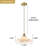 1-Light Dome Ribbed Glass Texture Pendant-130737681
