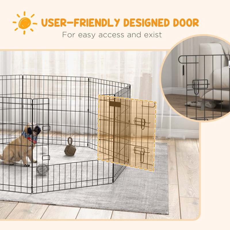Pawtropolis 61cm H Panel Steel Exercise Pen With Door