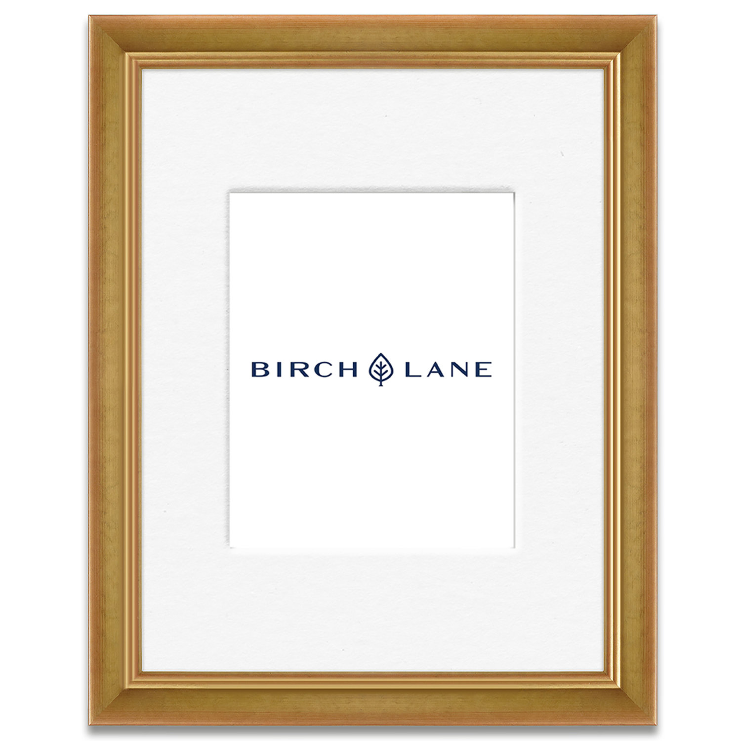 Wood Picture Frame with Mat, 8" x 10", Gold