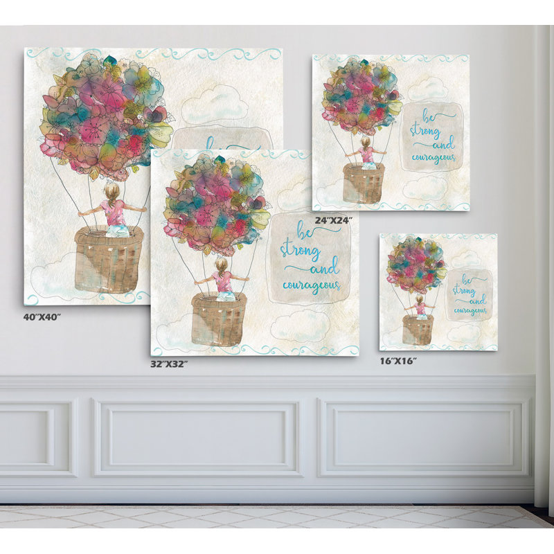 «Sketchbook Strong and Courageous», reproduction de peinture à l'huile, H 16 po x l 16 po x P 1,5 po, Toile tendue