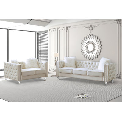 Eriseld 2 Piece Velvet Standard Living Room Set