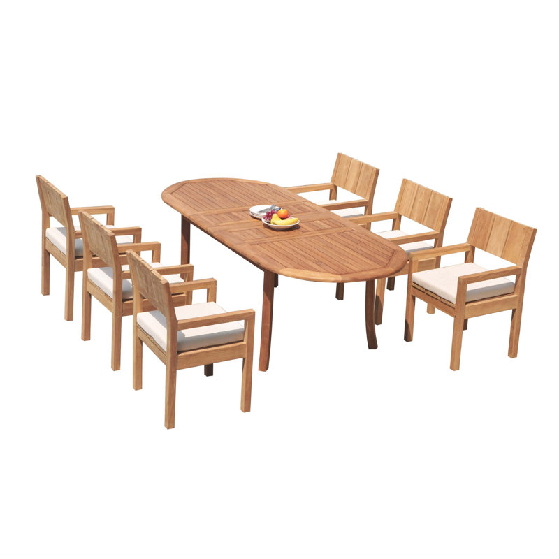 Ensemble de salle à manger Rashad, H 30,5 po x L 94 po x l 40 po, 8
