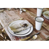 Crow Canyon Enamelware Vintage Flat Salad Plates