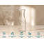 Carafe en verre Kook Mini avec couvercle, petit pichet à boissons pour réfrigérateur, idéal pour l'eau, le vin, le lait et les jus de fruits, 710 ml (24 oz).-1244121965-1244121953