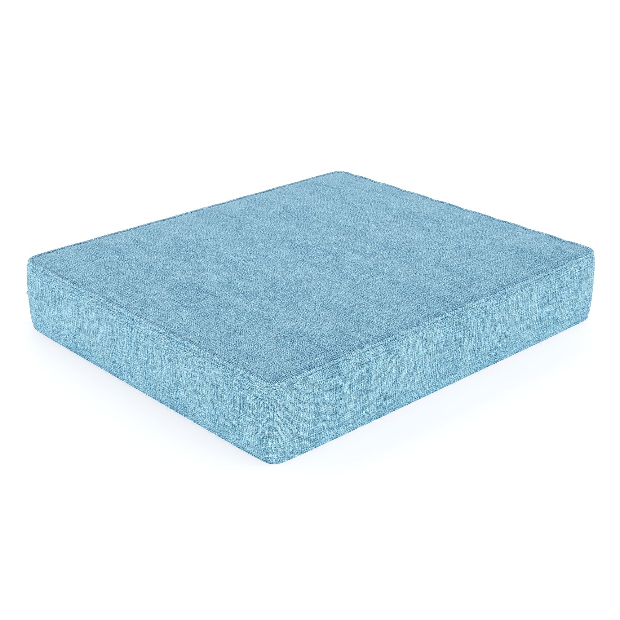 Sunbrella Outdoor Ottoman Cushion, Cast Horizon Sunbrella® Plainweave, 4" H x 24" W x 20.5" D