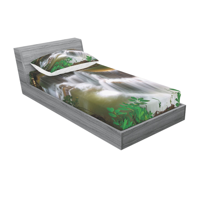 Ensemble de draps Tropical Paradise, Ensemble de draps pour lit simple avec drap-housse