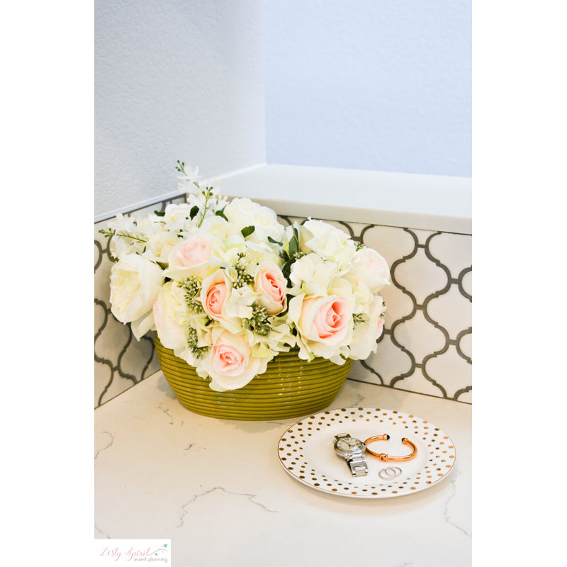 Pot à fleurs en céramique émaillée Alfred, Vert lime
