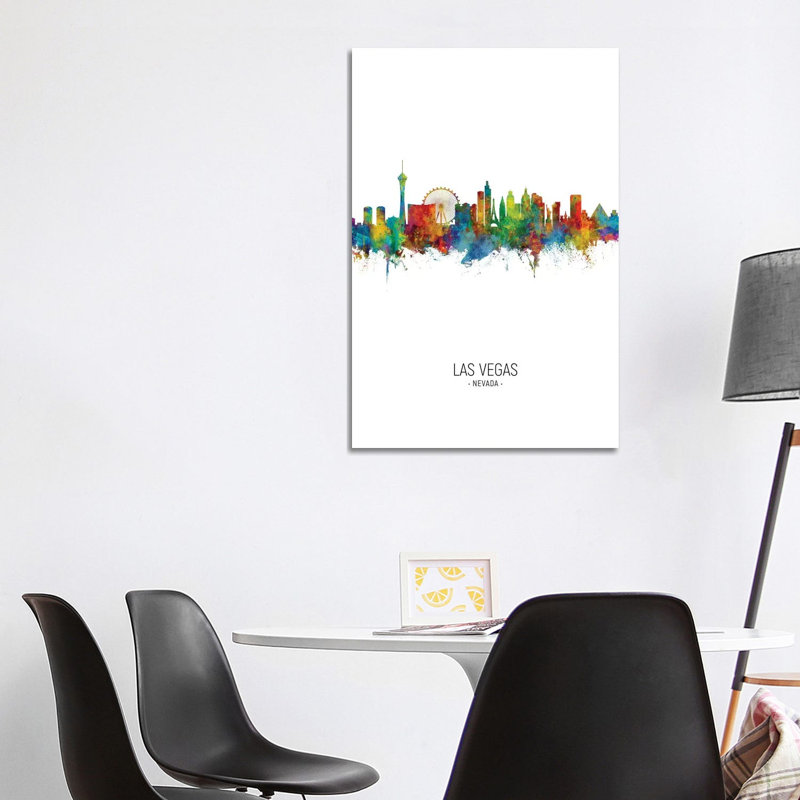 Las Vegas Nevada Skyline Portrait by Michael Tompsett - 1 Piece Wrapped Canvas Wall Art, 101.6 cm H x 66.04 cm W x 1.91 cm D