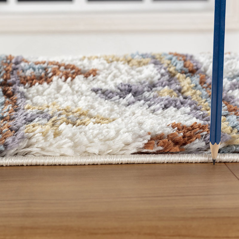 Loft Shag Multi  Shaggy Area Rug, Rectangle 5'3" x 7'