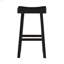 Ensemble de 2 tabourets de bar de style transitionnel, meubles en bois d'hévéa massif-1347856233
