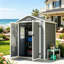 Rangement verrouillable en métal de style campagnard pour jardin de 72 po x 52,8 po