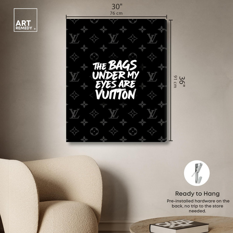 Art visuel de sacs, H 36 po x l 30 po, Toile tendue avec châssis