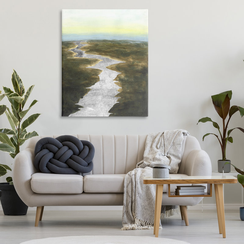 «Silver River Landscape», art mural par Michael Willett, H 48 po x l 36 po