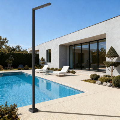 88.39"H Single-Function 316 Stainless Steel Freestanding Outdoor Shower