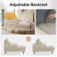 Chaise longue rembourrée avec dossier réglable-468889695