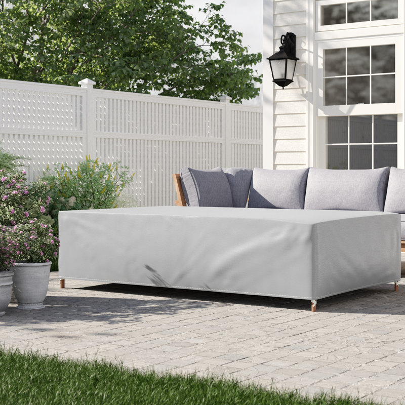 Outdoor Patio Table Cover, 20" H x 48" W x 66" D, Gray