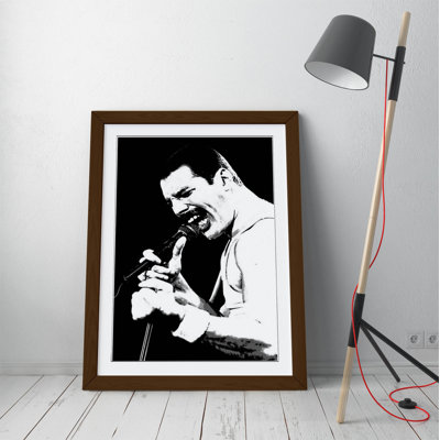 Musician Freddie Mercury - Single Picture Frame Print on Canvas
