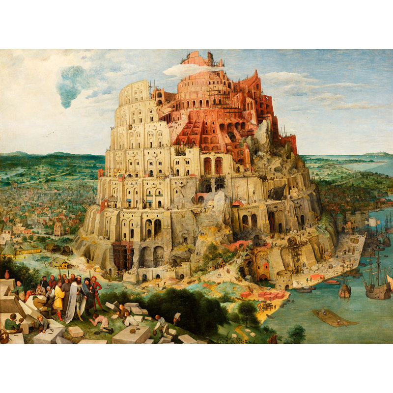 The Tower Of Babel by Pieter Bruegel The Elder - Wrapped Canvas Painting, 70cm H x 100cm W x 4cm D