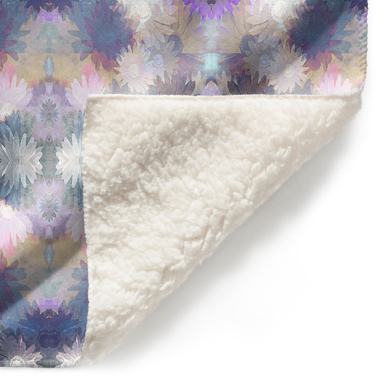  Jeté Daisy Blush, l 51 po x L 60 po, bleu