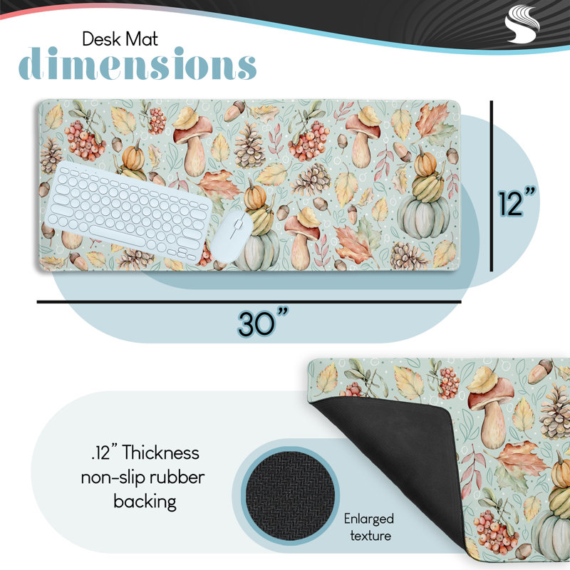 Tapis de bureau Fall Foliage & Pumpkins, 30 x 12
