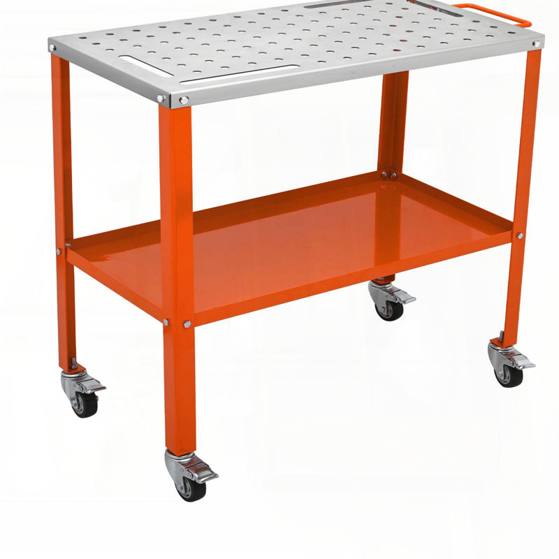 Table de soudage - Établi en acier avec roues de 36 po x 18 po (capacité de 1 200 lb)