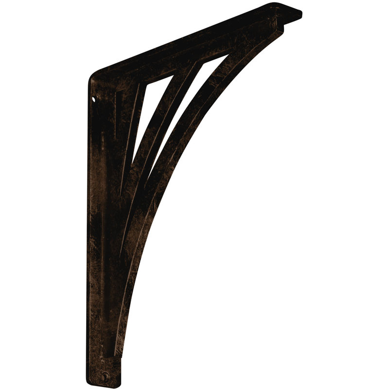 Support en fer forgé Nevio, Bronze vieilli, H 12 po x l 1,5 po x P 10 po