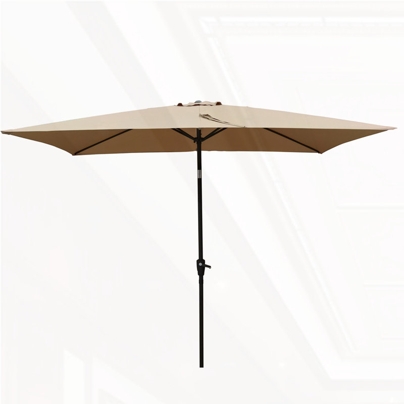 Parasol d'extérieur imperméable 6 x 9 pi, Brun