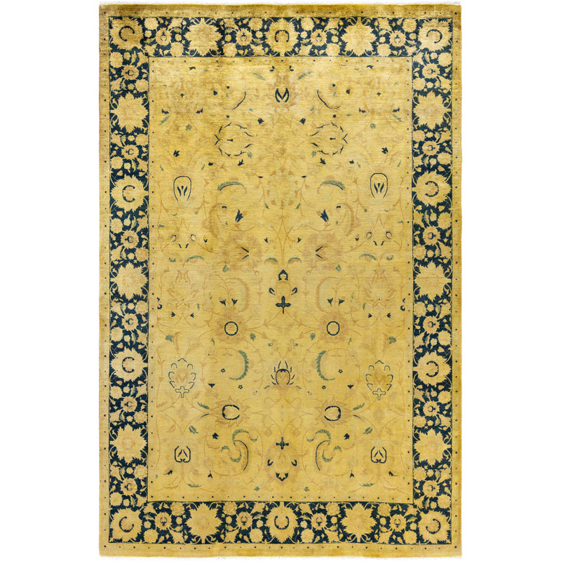 Huckstep One-of-a-Kind 5' 10" X 8' 10" Wool Area Rug Gold
