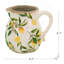 Vase en céramique blanc avec motif jaune citron