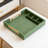 Decorative Tray Set Of 2 With Gold Handles, Modern Shagreen Leather Serving Trays For Coffee Table, Ottoman, Kitchen And Home Decor-2092639234