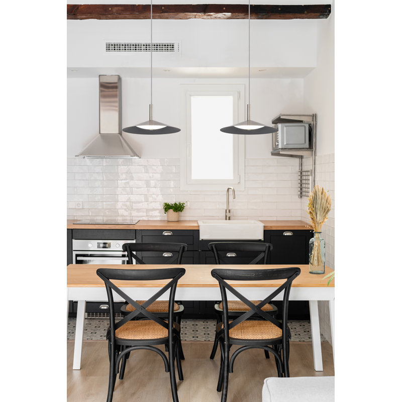 Vicente - LED Pendant - 3K/4K/5K CCT Selectable, Brushed Nickel, 151.13" H x 14" W x 14" D