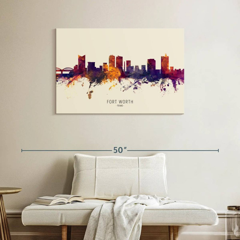 Skyline de Sirçi Fort Worth, Texas IV, H 26 po x l 39 po