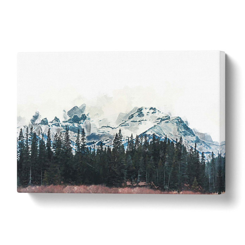 Snow Upon the Mountains in Canada in Abstract - Wrapped Canvas, 40 cm H x 60 cm W