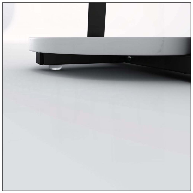 Petite table d'appoint ronde à 3 niveaux - blanche et noire avec structure en métal robuste, Noir