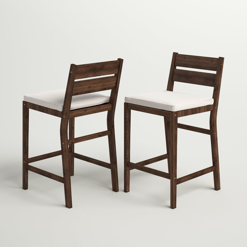 Fitzrovia Upholstered Counter Stool, Dark Brown