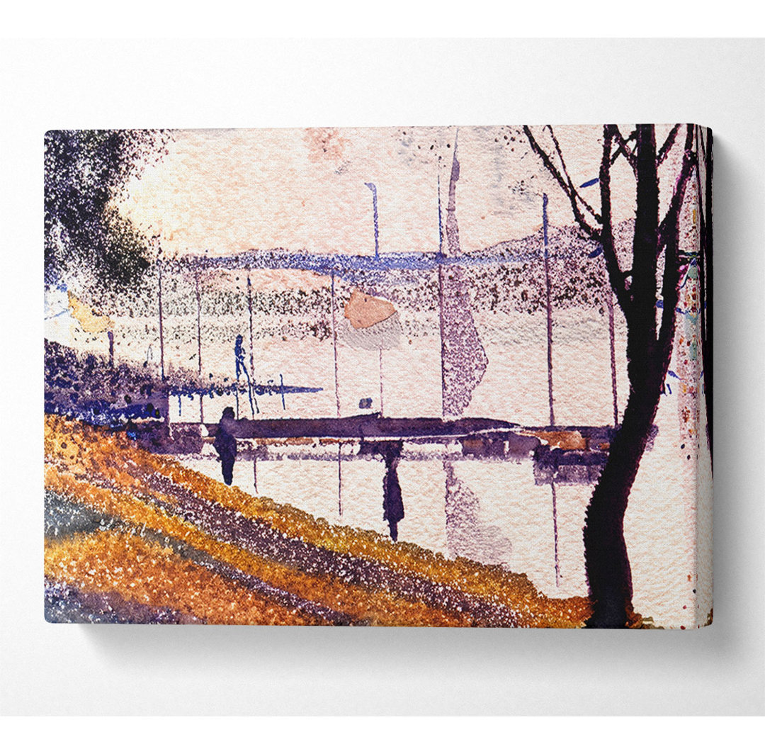 Seurat Brücke von Courbevoie - Kunstdrucke auf Leinwand