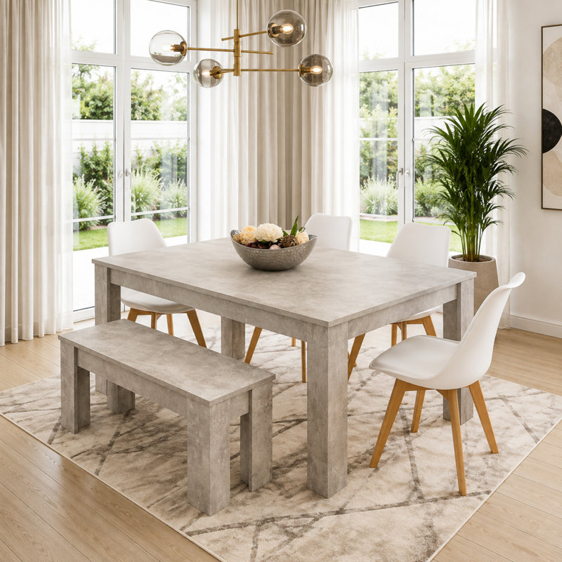 Oneridge 6 - Person Dining Set, White, 75cm H x 117cm W x 77cm D