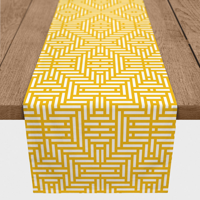 Chemin de table Bromell, P 16 po x L 90 po, Jaune