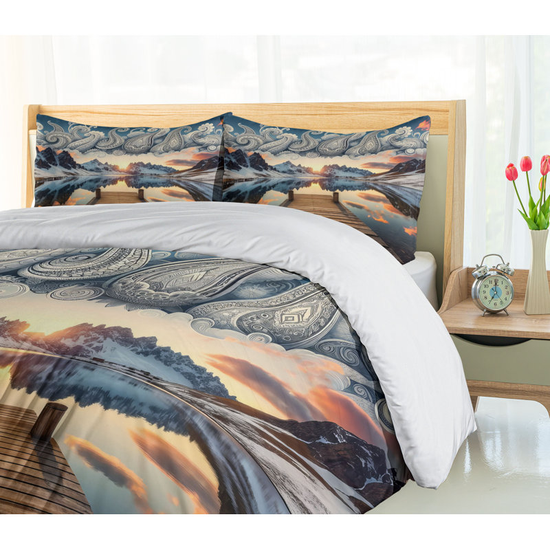 Lake Duvet Cover, California King Duvet Cover + 2 Standard Shams